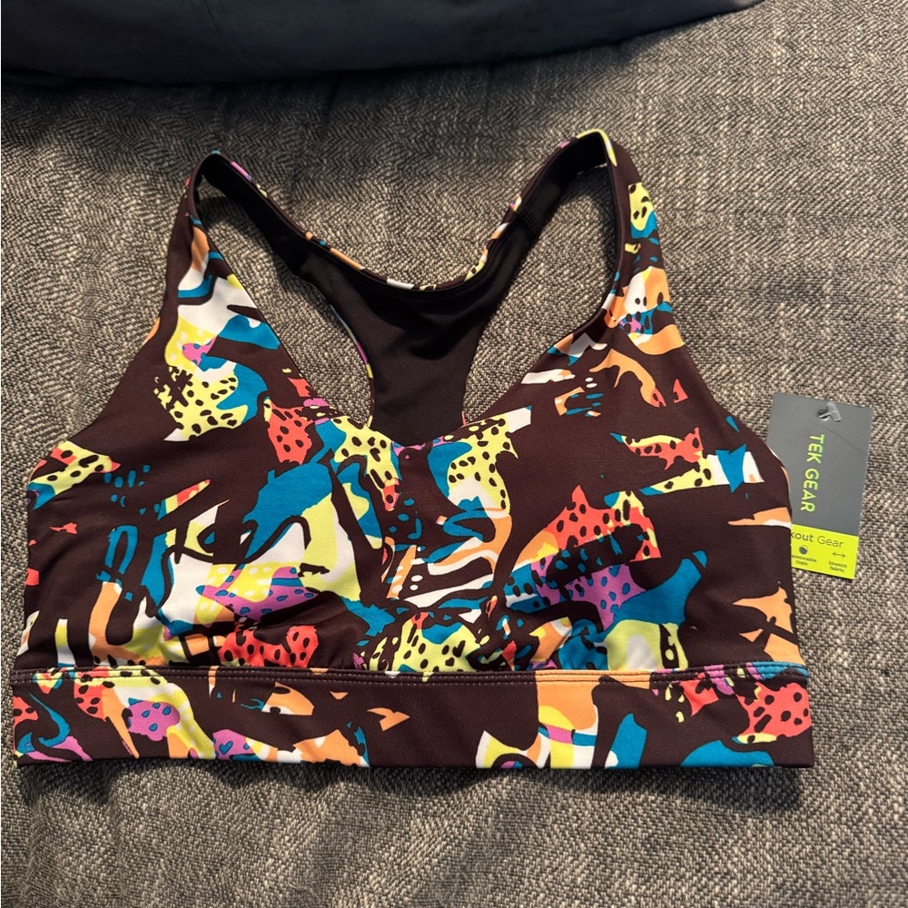 Tek Gear Women's Colorful sports bra Sz m